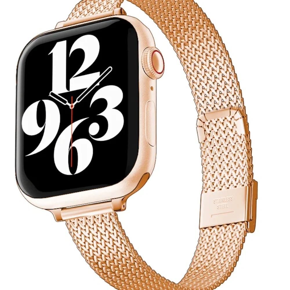 3 Apple Watch Wristbands - 3 colors (rose gold, stellar, black)